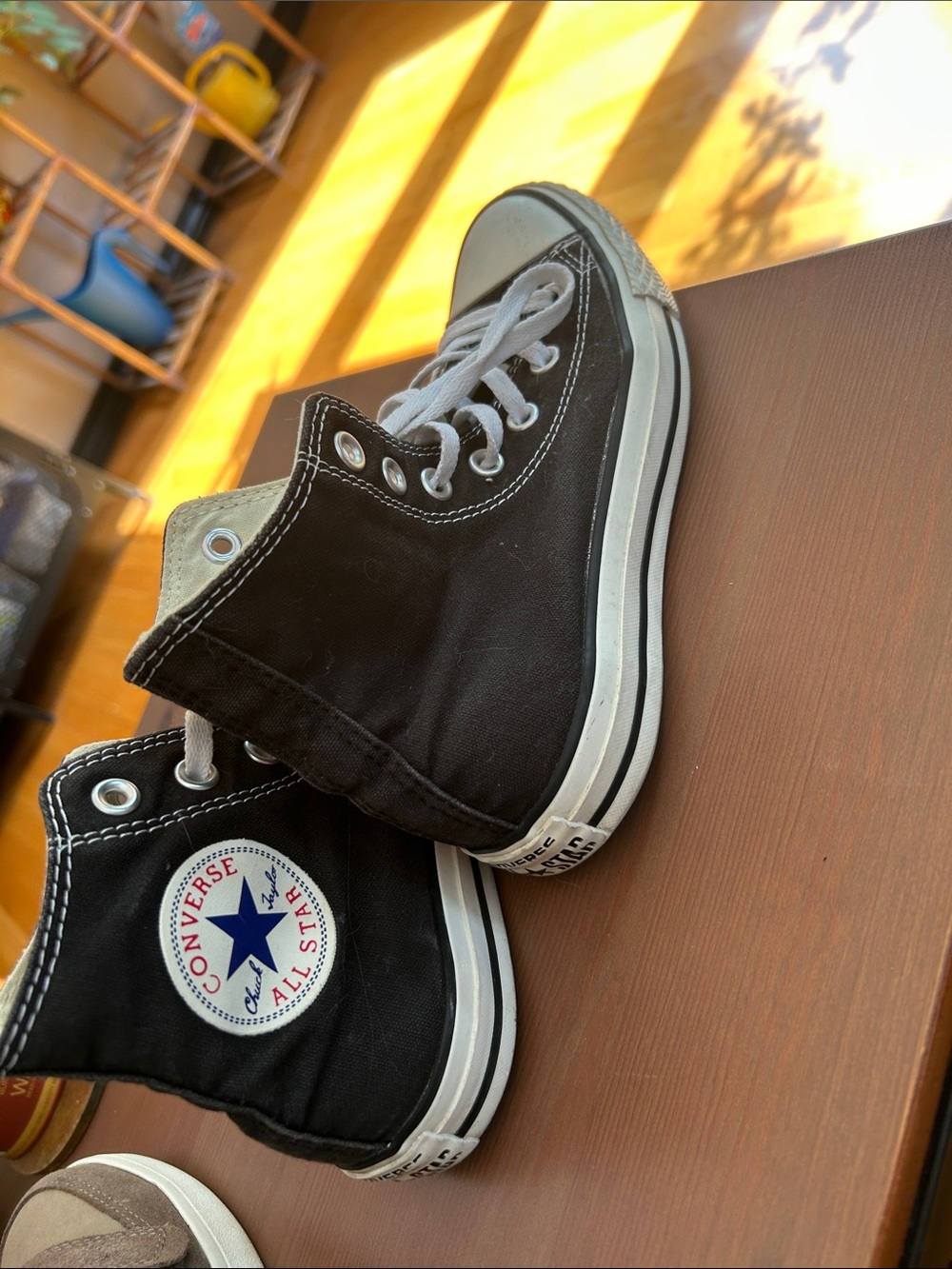 Converse Black High-Top Sneakers with White Trim